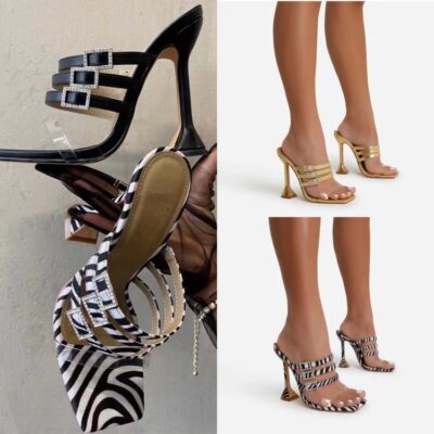 high heels rhinestone sandals